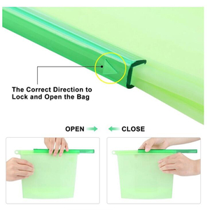 Sac de conservation alimentaire en silicone réutilisable à fermeture hermétique sous vide - Product Image 3