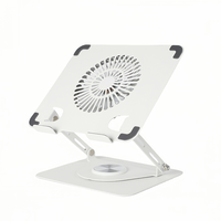 Nouveau support de portable ergonomique réglable avec éclairage RGB, ventilateur de refroidissement, support de téléphone, en fer, rotation à 360°, améliore les performances