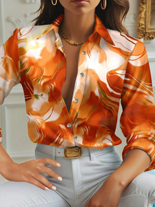 Camicia da donna in raso personalizzata con stampa tie-dye, ultima tendenza moda primavera 2026 - Product Image 6