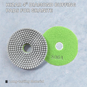 <span class=keywords><strong>Hizar</strong></span> Almohadillas de Pulido y Abrillantado de Diamante Húmedo OEM Personalizables de 4 Pulgadas (100mm), Grano 50, Abrasivo Medio, Flexibles para Carrocerías de Automóviles - Product Image 3