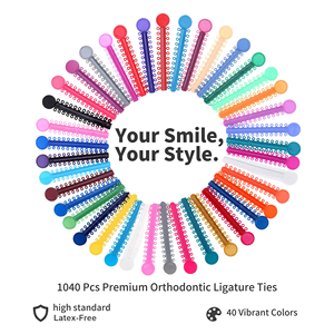 1040 Pcs Ligatures Orthodontiques Élastiques pour Appareils Dentaires Anneaux O-Rings Multicolores - Product Image 2