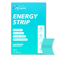 Complément alimentaire en bandes orales énergétiques à la menthe OEM, clarté mentale améliorée avec caféine, film énergétique soluble aux vitamines B pour la concentration