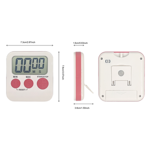 Minuteur numérique LCD électronique écologique en plastique avec alarme sonore puissante, magnétique, 90 <span class=keywords><strong>minutes</strong></span>, pour cuisine, bureau, cuisson, salle de sport (vente en gros) - Product Image 6
