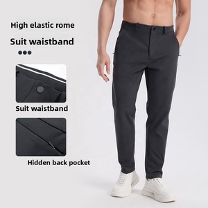 Autumn/<strong>Winter</strong> Casual <strong>Golf</strong> Style Men's <strong>Trousers</strong> Outdoor Running Pants Pockets Belt Loops Breathable High Elasticity Polyester Mid - Product Image 1