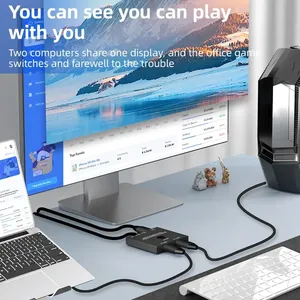 Commutateur KVM USB-C bidirectionnel 8K DOONJIEY 2x1/1x2, câble séparateur Type-C, vidéo 30Hz 4K 120Hz, PD 100W, transmission de données 10 Gbps - Product Image 5