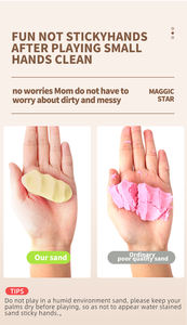 Kit de jeu de sable d'intérieur pour enfants Magic Bee Wax Sand Shape Educational Space Dynamic Sand Build Game Toy - Product Image 4