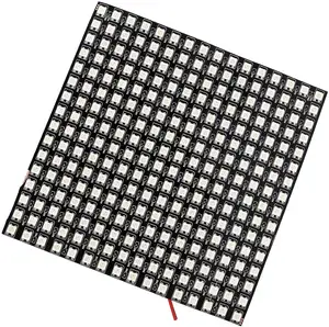 Layar Matriks Modul APA102C/WS2812B/SK6812 IC 8X8 16X16 8X32 Layar Matriks LED Fleksibel Lampu Panel Piksel