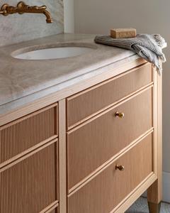 Alland Personnalisez les meubles en bois Meuble de rangement délicat pour salle de bain avec comptoir en marbre de quartz pour lavage à la <span class=keywords><strong>main</strong></span> - Product Image 6