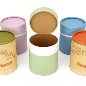 Boîte en carton cylindrique de haute qualité pour bougies, flacons de parfum, café, thé, boîtes en papier kraft personnalisées - Product Image 4
