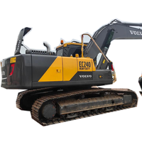 Excavatrice Volvo EC240DL d'occasion à haute efficacité, 24 tonnes |   Pompe à moteur et boîte de vitesses entièrement hydrauliques pour pelle sur chenilles fiable