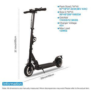 Nuevo Scooter Plegable de Dos Ruedas para Adultos, Scooter Eléctrico con Motor sin Escobillas, Urbano para Viajes de Última Milla QK-S11 de Largo Alcance y Alto Rendimiento - Product Image 4