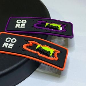 Custom 3D Soft PVC Hat Design logo Heat Embossing Custom <b>Transparent</b> PVC Iron in Patches Rubber Patches <b>Labels</b> for Clothing - Product Image 1