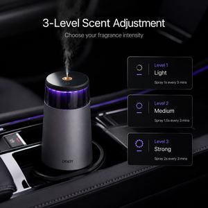 Digital Car Cup Holder <b>Diffuser</b> Smart Vibrating Sensor Electronic Perfume Atomizer Type C Charging Auto Fragrance Sprayer - Product Image 3