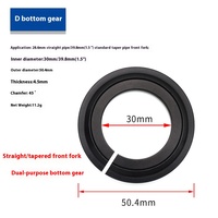 Fourche de vélo à couronne à 45 degrés pour vtt et vélo de route 28.6mm 39.8mm 1.5 pouces 1 1/8 Steerer couronne droite 52mm 54mm casque
