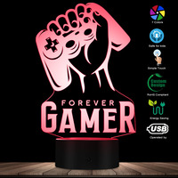 Haute qualité en gros nouveauté 3d veilleuse jeu Pad lampe jeu Console veilleuse 7 couleurs 16 couleurs Led salle de jeu Gamer