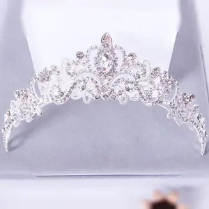 Wholesale Wedding Bride Crystal Tiaras Rhinestone Stone Crowns Show Pageant Tiaras Princess Birthday Corona