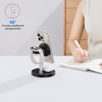 Chargeur magnétique pliable électrique rapide 3-en-1 15W avec support de bureau pour téléphone et montre connectée