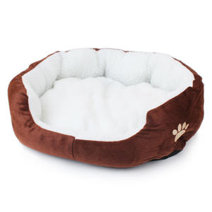 Winterhuisdierenproducten Lamsfluwelen <span class=keywords><strong>Kennel</strong></span> Groothandel Warme Kleine Hondenkennel Met Massief Patroon Hondenbed En Huisdierenmat - Product Image 6