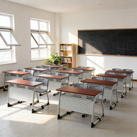 Meubles de classe modernes, ensemble bureau et chaise d'école, plateau en MDF, table de lecture et d'étude double pour étudiants, pour l'université