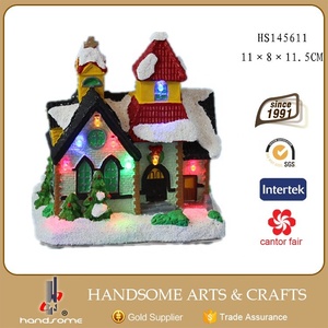 Nuevos productos decoración casas de la aldea de Navidad de resina - Product Image 2