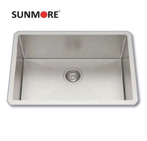 Fregadero de cocina de acero inoxidable de diseño moderno, de un solo tazón, rectangular, cepillado, para empotrar, marca OEM de Vietnam - Product Image 2