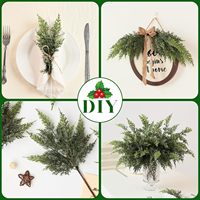 Ranting Cedar Natal, Batang Ranting Cedar Buatan, Pilihan Pinus Palsu untuk Kerajinan DIY, Karangan Bunga, Dekorasi Natal Dalam & Luar Ruangan