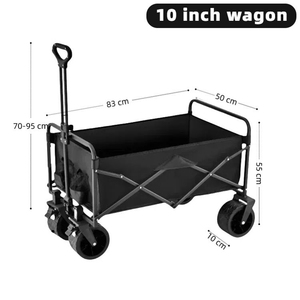 Carrito de playa plegable Utilidad Cochecito de camping Carrito de mano Carro de jardín de playa plegable portátil - Product Image 3