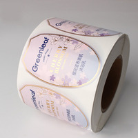 Fabricants d'étiquettes adhésives en vinyle imperméables personnalisées avec logo de marque privée pour parfum et rouge à lèvres