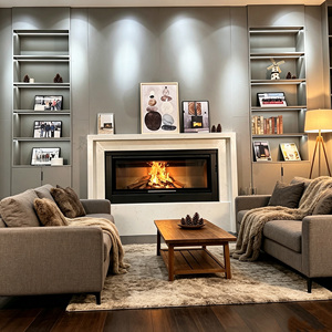 Poêle à granulés de bois neuf et d'occasion à prix abordable pour chauffage intérieur de villas et salles de bain, unité autonome en acier à combustion de combustible 13KW, écologique - Product Image 1