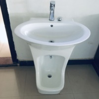 Meuble sanitaire rectangulaire en céramique de style moderne avec lavabo et urinoir pour musulmans
