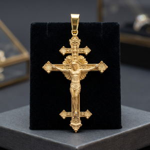 Colgante de Cruz de Moissanita Chapado en Oro de Plata Esterlina 925, Amuleto Crucifijo con Corte Brillante Redondo, Joyería Hip Hop - Product Image 4