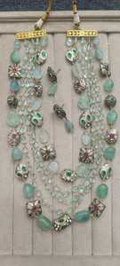 Collier de perles multicolores en pierres précieuses avec boucles d'oreilles, ensemble de bijoux ethniques faits à la main pour femmes, fabricant et exportateur en gros - Product Image 5