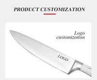 Ensemble de couteaux de cuisine blancs avec couteau de chef Santoku en acier inoxydable manche en ABS PP pour la cuisine et la pâtisserie