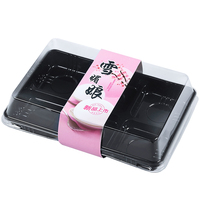 Kotak Sandwich Mini PET Transparan, Kotak Penyimpanan Makanan Plastik, Buatan Guangdong, Kotak Takoyaki
