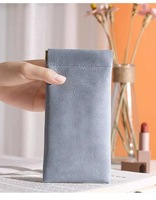 Étui à lunettes portable BOX07, pochette de rangement pour lunettes de soleil avec clip à ressort à fermeture automatique, étui à lunettes doublé doux anti-écrasement de qualité supérieure