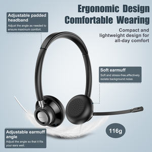 Auriculares con Micrófono New Bee H361 para Oficina y Centro de Llamadas, USB y Conexión por Cable de <span class=keywords><strong>3</strong></span>.5mm para Computadora, Trabajo de Oficina, Escuela - Product Image 4