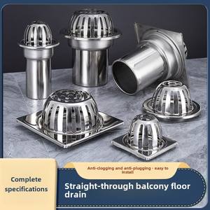 Design moderno in acciaio inox piano di scarico del pavimento del tetto <span class=keywords><strong>grondaia</strong></span> 75/110/150 tubo filtro per la casa secchio della pioggia per uso del bagno - Product Image 2