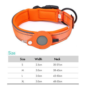 Collare per cani di moda con custodia Airtag in Nylon collare per animali domestici morbido riflettente Anti-perdita di tracciamento collare per cani Airtag - Product Image 4