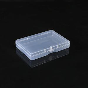Transparent Rectangular <b>Plastic</b> <b>Storage</b> Box 10.6x7.3x1.8cm For Business Cards Bank Cards Desktop Organizer - Product Image 3