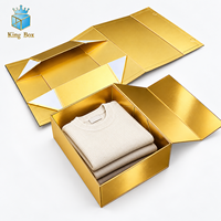 Boîte cadeau magnétique pliable de luxe pour vêtements, chemises et présentoirs de vente au détail haut de gamme en gros