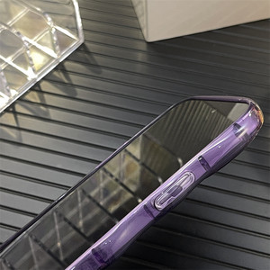 Custodia per telefono con paraurti di lusso viola verde e ricci per <span class=keywords><strong>iPhone</strong></span> 16 Pro Max 15 14 <span class=keywords><strong>11</strong></span> Pro <span class=keywords><strong>Cover</strong></span> in <span class=keywords><strong>Silicone</strong></span> morbido <span class=keywords><strong>trasparente</strong></span> antiurto - Product Image 6