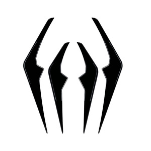 Bmw X6 G06 Lci M Sport Front Air Intake Grille Decal Piano Black Carbon Fiber Texture 4 Piece Set Adhesive Body Stickers - Product Image 5