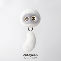 Pendentif en peluche IA ChatGPT blanc crème, doux, avec lumière respirante et fonction de dialogue pour l'heure du coucher, personnalisable avec marque privée