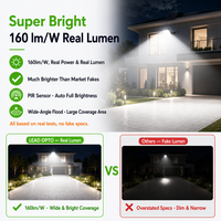 Projecteur solaire LED à longue durée de vie, détecteur de mouvement PIR, télécommande, étanche IP65, lampe murale pour éclairage extérieur