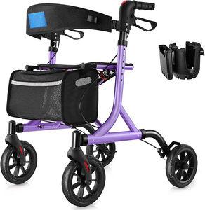 Asiento cómodo dorado Plegable Rolling Walker Rollator <span class=keywords><strong>Asistente</strong></span> móvil portátil para ancianos con diseño plegable - Product Image 6