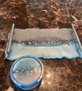 Decorative Resin Tea Coasters for Dining Table and Coffee Table Styling Heat Resistant Resin Tea Coasters - Product Image 3
