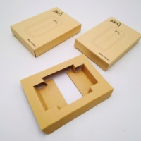 Boîte en carton kraft recyclé écologique avec insert en pâte à papier moulé sur mesure pour l'emballage d'appareils électroniques
