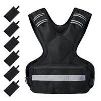 Gilet d'entraînement lesté en néoprène le plus vendu, remplissage de sable de fer, réglable de 4 à 30 livres, bandes réfléchissantes, entraînement de force St-001