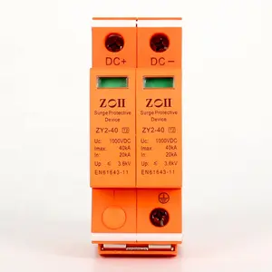 ZOII Manufactured Solar Energy PV DC Surge Protector Spd 2 Pole 3P DC SPD 1000V 20/40KA 3.2KV Arrester
