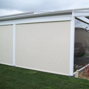 Tapparelle <span class=keywords><strong>per</strong></span> finestre esterne motorizzate con cerniera <span class=keywords><strong>per</strong></span> esterni con <span class=keywords><strong>tende</strong></span> da Patio impermeabili con parasole in metallo antivento e parasole - Product Image 1